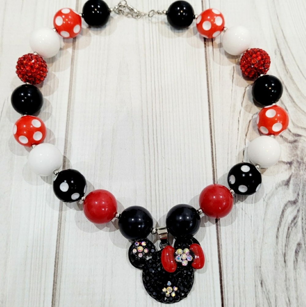 Minnie mouse chunky toddler necklace